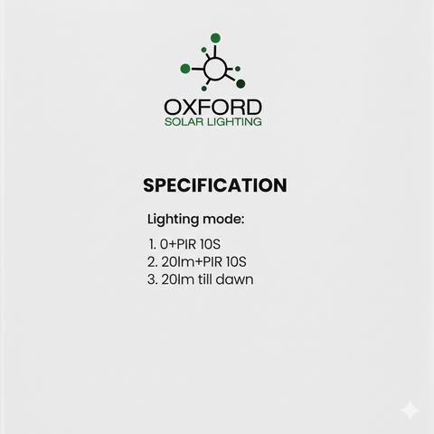 Glyme Solar Fence Light with PIR motion sensor
